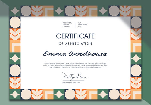 Certificate design with Pattern Border