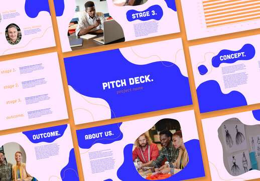 Pitch Deck with Organic Shapes