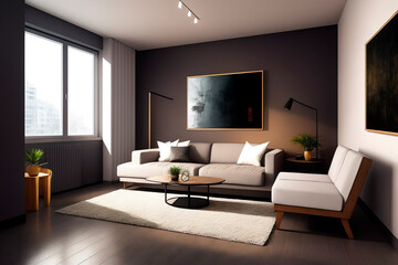 Obraz na płótnie Canvas modern interior design. Generative ai.