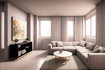 Obraz na płótnie Canvas modern interior design. Generative ai.