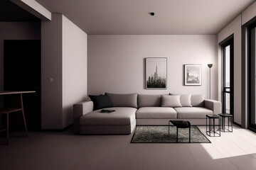 Naklejka na ściany i meble modern interior design. Generative ai.