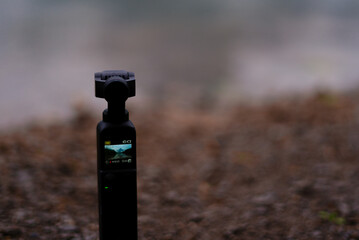 dji pocket works at a lake