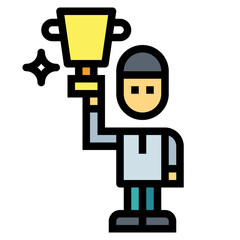 winner filled outline icon style