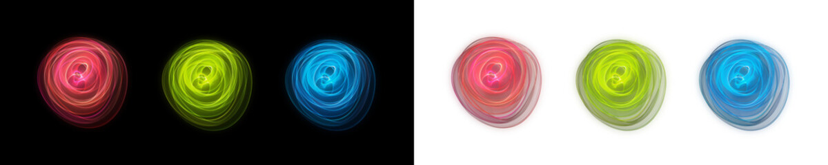 Glowing Spirals Transparent PNG
