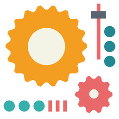 Settings flat icon style