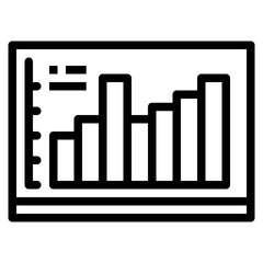 bar chart line icon style