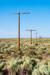 Route 66 Telephone Poles at Petrified Forest National Park