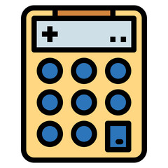 calculator filled outline icon style