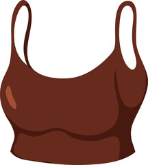 Brown Sport bra, Fashion of woman,fashion sport products,Health and Fitness Products collection isometric vector concepts.