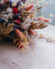 flowers on the table