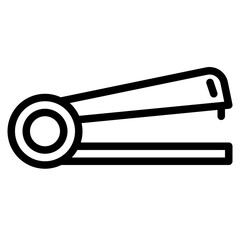 stapler line icon style