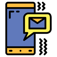 message filled outline icon style