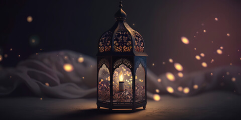 Fototapeta na wymiar arabian nights ramadan kareem islamic background