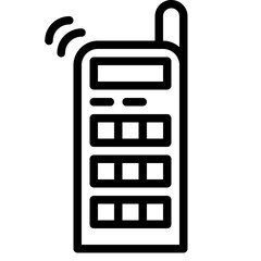 mobile phone line icon style