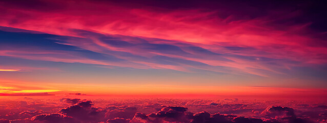 Fototapeta premium beautiful red cloudy sky at sunset