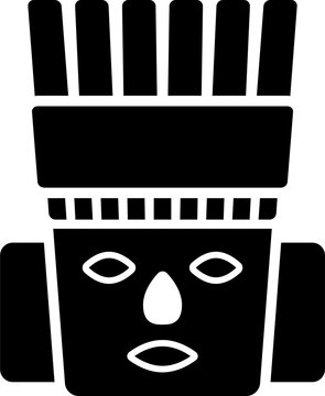 Toltec Warrior head. Mexico ancient culture symbol