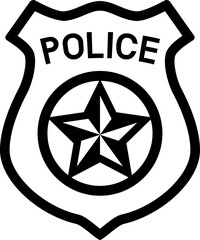 Police badge icon - 576421307