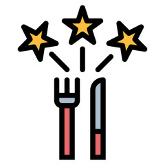 review filled outline icon style