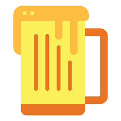 beer mug flat icon style