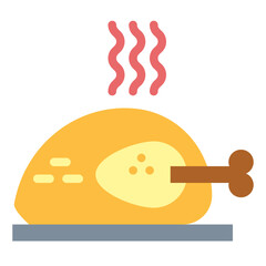 chicken flat icon style