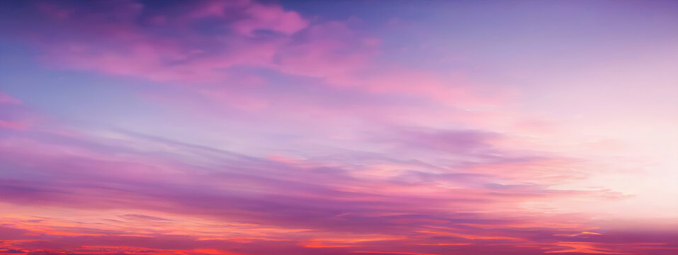 beautiful sky and clouds in pastel tones