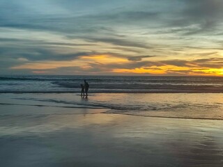 Sunset on the beach on the Andaman coast