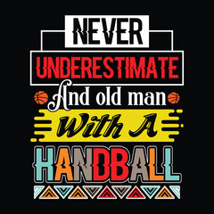Handball t shirt and typography design