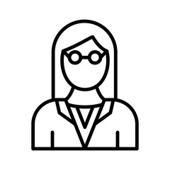 Female Professor Icon Design