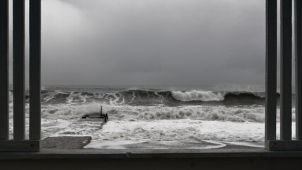 storm on the seashore