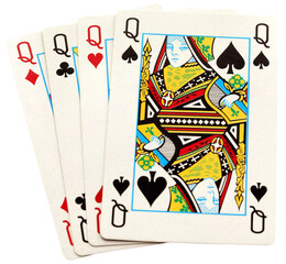 All queens of playing card