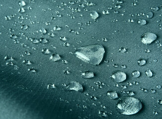 Technological waterproof and breathable fabric with raindrops