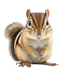 isolated chipmunk, spring, transparent background, cute, png, generative ai