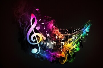 Colorful sound waves background