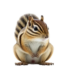 Obraz premium isolated chipmunk, spring, transparent background, cute, png, generative ai