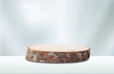 Minimal product display with Wood slice