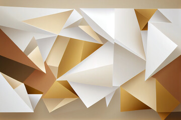 folded white and tan folded pieces of paper, abstract background