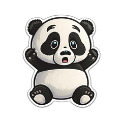 Naklejka premium Featuring charming depictions of beloved animals in a unique and playful Chibi style Sticker. GENERATED AI.