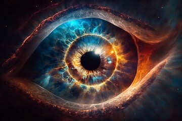 The eye of the galaxy. Generative AI
