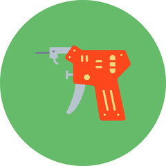 Lock Pick Gun Multicolor Circle Flat Icon