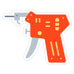 Lock Pick Gun Sticker Icon
