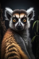 Obraz premium Generative AI of a ring-tailed lemur (Lemur catta)