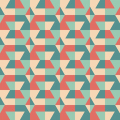 A simple and clear geometric ornament for decorating any surfaces or things. Seamless pattern.