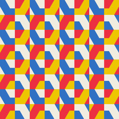 A simple and clear geometric ornament for decorating any surfaces or things. Seamless pattern.
