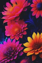 Stunning Flowers Created by Generative Ai