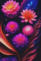 Blossom Flowers Created Using Generative AI Tools