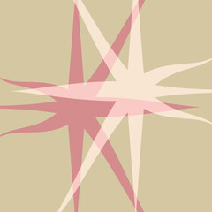 Abstract geometric bakcground deformation pink star