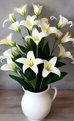 bouquet of white lilies 