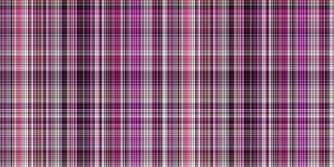 Viva magenta tartan seamless border. Gingham plaid kitchen cloth in color of the year 2023. Gingham trim. 
