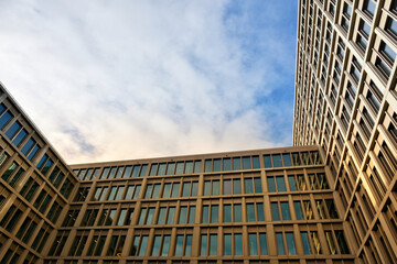 Low angle view of a modern office building in Berlin