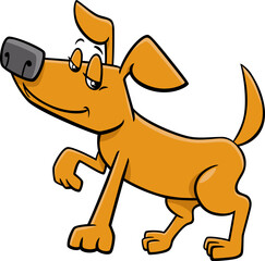 funny cartoon yellow dog comic animal character